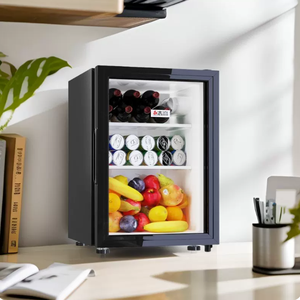 <span class=keywords><strong>Mini</strong></span>-réfrigérateur compact silencieux pour hôtel, bar, avec porte vitrée, <span class=keywords><strong>mini</strong></span>-bar, petit congélateur, armoire à vin, réfrigérateur à thé - Product Image 2