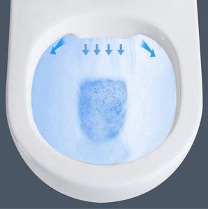 Toilette murale moderne en céramique avec siège à fermeture en douceur, glaçure à double chasse et à nettoyage facile pour lavabo, conception suspendue à dégagement rapide - Product Image 5