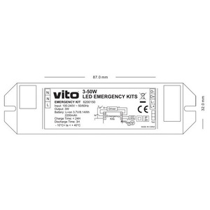 Rechargeable Led <b>Emergency</b> <b>Lighting</b> Kit 3 50W 3.7V 2200Mh For Home And Office Use - Product Image 2