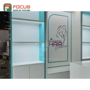 Luxury Wig Display Cabinet Glass Door Drawer Shelf Multi Layer Hairpiece Store Display Cabinet Module - Product Image 3