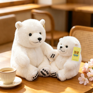 Lindo Oso Polar Regordete de Peluche, Juguete de Peluche Suave y Esponjoso, Muñeco de Oso Polar Blanco <span class=keywords><strong>para</strong></span> Niños, Regalo de Cumpleaños, Decoración del Hogar - Product Image 3