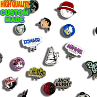 Clip de chapeau de golf personnalisé en métal émaillé, motif dessin animé mignon, marqueur de balle fantaisie, pour collection de fans de tournoi, coffret cadeau