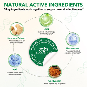 Solotree giảm nếp nhăn nếp nhăn hỗ trợ sửa chữa tế bào chống lão hóa NAD bổ sung NAD cộng với qua da NAD + Các Bản vá lỗi - Product Image 4
