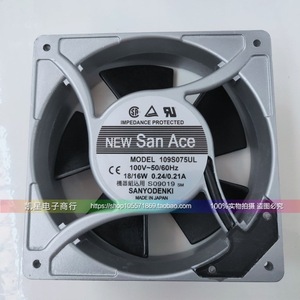 พัดลมแอร์ Sanyo Denki ขนาด 120x120x38 มม. 100V รุ่น 109S075UL แบบติดตั้งบนแผง ผลิตในประเทศญี่ปุ่น - Product Image 4