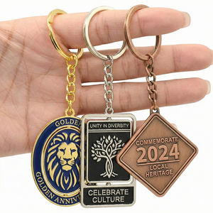 سلسلة مفاتيح معدنية تذكارية مخصصة بالجملة من المصنعين، صمم شعارك الخاص على سلسلة مفاتيح معدنية - Product Image 3