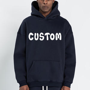 Sweat-shirt à capuche surdimensionné pour homme, imprimé en relief personnalisé, streetwear, poids lourd, épais, de haute qualité - Product Image 1