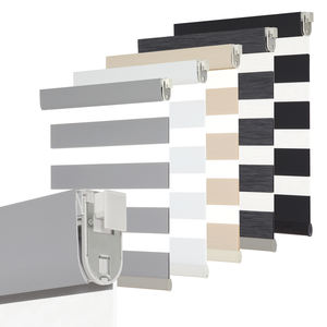 Persianas Zebra sin Taladro ni Herramientas y Cortinas Enrollables sin Cable para Ventanas Interiores, Hogar, Oficina, Sala <span class=keywords><strong>de</strong></span> Estar, Cocina y Baño - Product Image 1