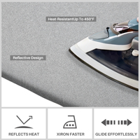 Housse de planche à repasser élastique avec revêtement réfléchissant la chaleur, surface en coton anti-plis pour un repassage rapide, logo OEM pris en charge