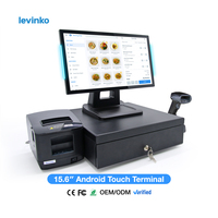 Terminal de paiement tout-en-un à double écran tactile pour commerce, système Android, tablette POS