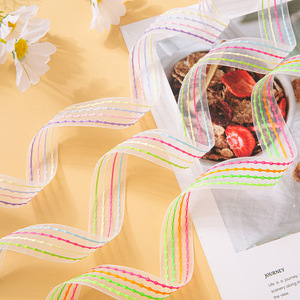 1 "x 100yd Organza Ribbon hỗn hợp màu sắc tuyệt Băng Set handmade cho gói quà giáng sinh cây cung lời mời đám cưới - Product Image 4