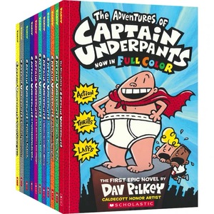 Cómic a Color Completo de <span class=keywords><strong>Dav</strong></span> Pilkey, Capitán Calzoncillos, Números 1-12 - Product Image 1