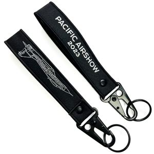 Personalized Carabiner Fabric Jacquard <b>Custom</b> Embroidered Logo Nylon Woven Keychain Short Wrist <b>Key</b> Lanyard - Product Image 2