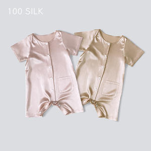 (<span class=keywords><strong>Pigiama</strong></span> da donna) pagliaccetto da bambino 100% seta di gelso body intero <span class=keywords><strong>pigiama</strong></span> da neonato estivo - Product Image 1
