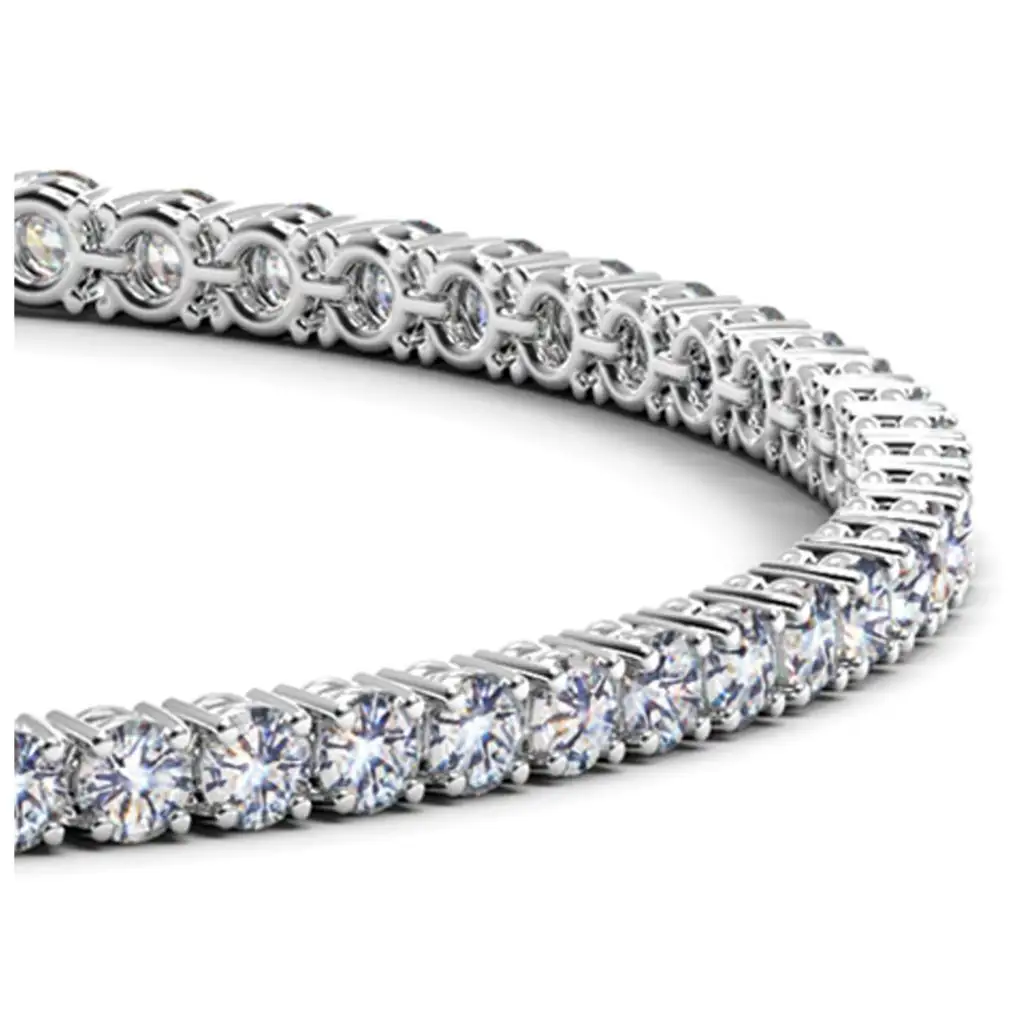 VOAINO 18K 14K 9K or diamant de laboratoire bijoux de mode chaîne de tennis en or massif bracelet de tennis rond avec des diamants de laboratoire