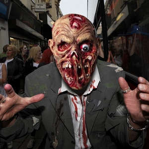 Máscara de Látex de Zombie de <span class=keywords><strong>Terror</strong></span> para Halloween, Máscara Facial Completa para Cosplay, Máscara de <span class=keywords><strong>Terror</strong></span> Sangrienta y Repugnante para Adultos, para Fiestas de Navidad - Product Image 3