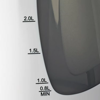 Bouilloire électrique en plastique personnalisable 2,5 L CE/GS 371413, vente en gros en Chine, bouilloire électrique pas chère pour faire bouillir l'eau