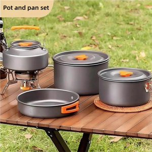 Juego de Utensilios de Cocina para Acampar al Aire Libre de Aleación de Aluminio YX-E1-21, <span class=keywords><strong>Olla</strong></span> Completa, Hervidor, Estufa, <span class=keywords><strong>Olla</strong></span> para Calentar - Product Image 2