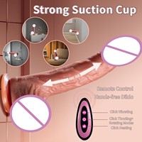 Cannon King Römischer Kaiser Flüssigsilikon Realistischer Dildo mit Vibration, Heizung, Fernbedienung und Teleskopfunktion für Frauen