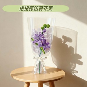 Kit de limpiapipas para hacer flores artificiales, ramo de flores artificiales, manualidades para adolescentes y niñas, regalo del Día de San Valentín, juguete creativo hecho a mano A64 - Product Image 5