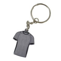 Porte-clés personnalisable en alliage de zinc et fer, gravure laser, thèmes en cuir PU époxy, impression sur acier inoxydable, logo gratuit