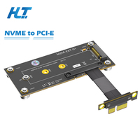 Adaptador de Tarjeta Riser PCI-E 3.0 X1 a M.2 NVMe SSD, Cable de Extensión de 50/100 mm, Compatible con SSD M Key M2 NVMe para PC de Escritorio