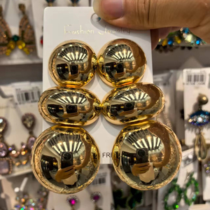 Pendiente de oro de moda grande para disfraz, sin decoloración, joyería libre de alergias, pendiente de oro grueso - Product Image 1