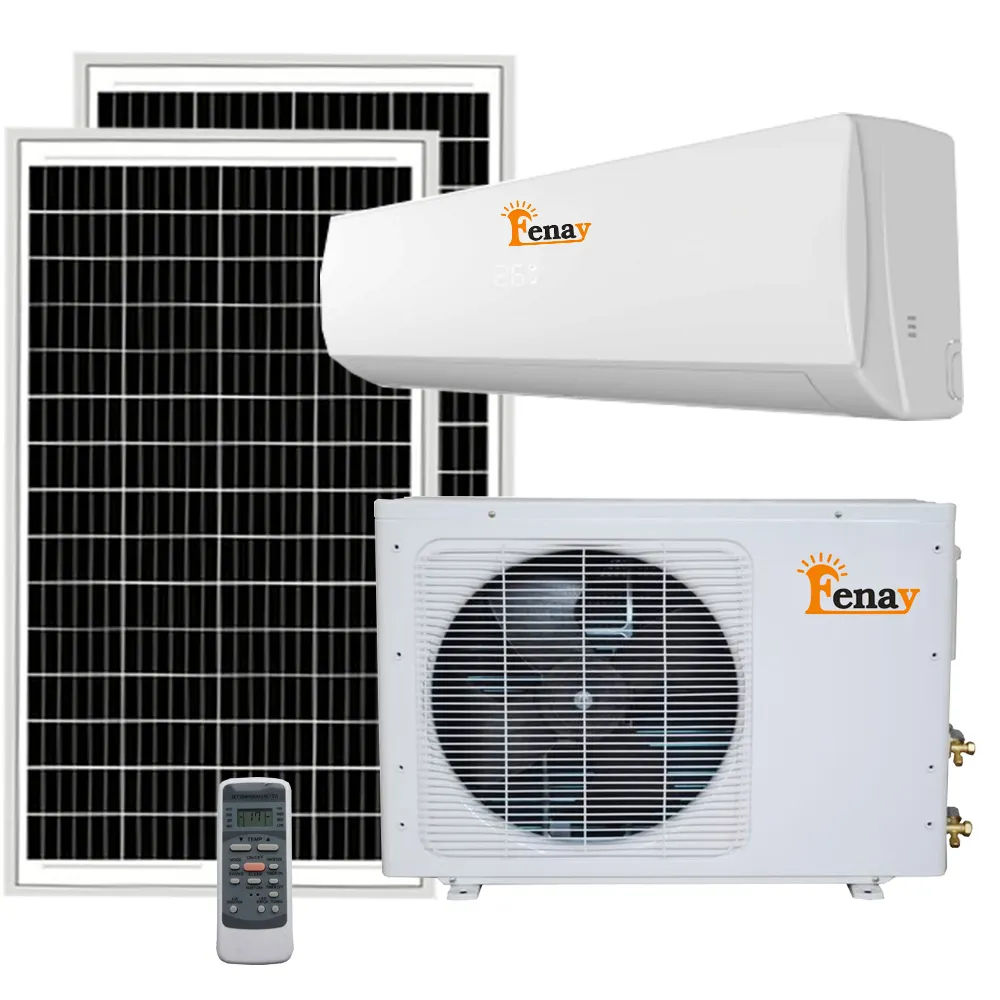 9000Btu 12000Btu 18000Btu 20000Btu 24000Btu Ac/Dc Hybride Zonne-energie Airconditioner Met Verwarming Functie