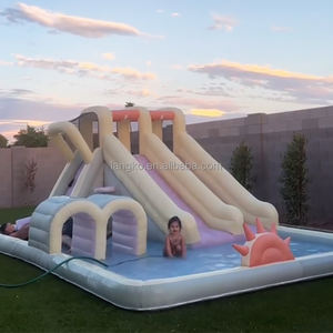 Maison de rebond gonflable de luxe pour enfants lune Moonwalk Water Jumper Bouncy Castle Commercial à vendre - Product Image 1