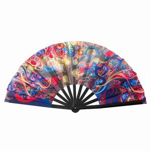 Éventails à cils portatifs en bambou, style japonais, motif vague, personnalisables, vente en gros - Product Image 3