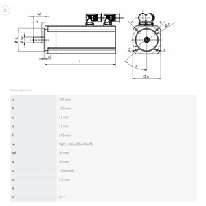 Moteur de robot industriel cubique noir d'origine allemande, prix usine, 00-179-159 2kw 179159 - Product Image 2
