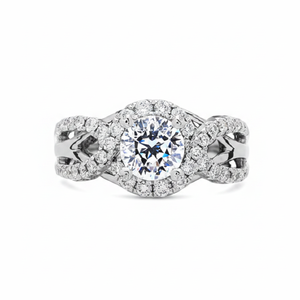 Anillo de Compromiso de Oro Blanco de 14k con Diamante Real y Engaste de Puntas, Corte Brillante Redondo - Regalo de Boda para Mujer - Product Image 2