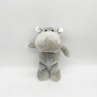 Peluches personnalisées en forme d'hippopotame gris, jouets en peluche d'animaux de la jungle, peluches d'hippopotame de zoo pour bébés, enfants, garçons et filles.