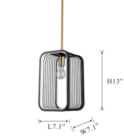 Nouveauté PP24002-180 E26/E27 support de lampe 110-240V noir bande de silicone LED laiton placage décoratif pendentif tailles moyennes lampe