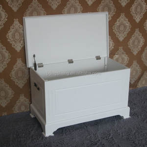 Coffre à jouets en bois pliable <span class=keywords><strong>rose</strong></span> pâle/blanc vintage pour l'école et l'hôtel de stockage à domicile pour enfants - Product Image 3