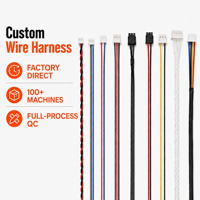 Rangkaian Kabel Konduktor Tembaga Murni Kustom dengan Konektor PVC/Karet/PTFE JST SH GH ZH PH XH Molex Dupont