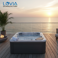 Bain à remous extérieur en acrylique LOVIA de norme européenne, jacuzzi écoénergétique, baignoire Balboa, spa extérieur pour l'extérieur