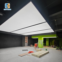 Film étirable PVC rectangulaire Skyline pour plafond, magasin automobile 4S, membrane ignifuge, tissu, boîte à lumière LED en aluminium haute luminosité