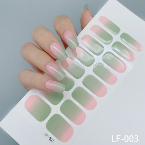 Producto de belleza, pegatina de uñas de Gel semicurado, nuevo gradiente francés 3D, pegatinas de uñas personalizadas completas, pegatinas frescas al por mayor - Product Image 4