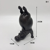 Escultura de Resina de Hipopótamo de Yoga, Novedad Transfronteriza, Decoración Creativa de Animales para Sala de Estar, Gimnasio y Estudio de Yoga