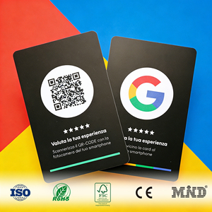 Tarjeta NFC de Alta Calidad de 13.56Mhz para Reseñas de <span class=keywords><strong>Google</strong></span>, Impresión Personalizada para Compartir en Redes Sociales Empresariales - Product Image 1