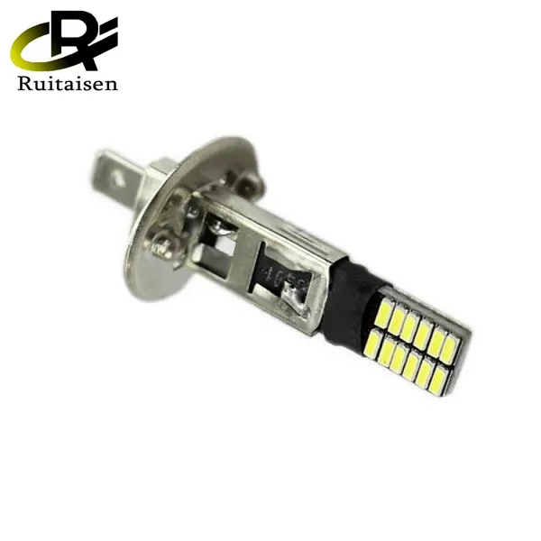 小型LEDライトH1 3014 24 SMD LEDカーオートテールフォグドライビングライトランプスーパーホワイト車用12v24vホワイトカラー