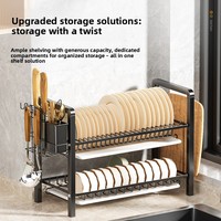 Respectueux de l'environnement sous l'évier multifonctionnel bol armoire cuisine support de rangement comptoir égouttoir porte-baguettes