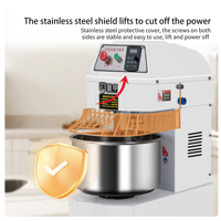 Mixer Adonan Roti Komersial Otomatis Listrik 60L Heavy Duty dengan Desain Spiral 2-Kecepatan untuk Restoran & Toko