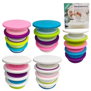 Plastik döner kek standı 11 inç kaymaz dönen kek pikap kek dekorasyon araçları malzemeleri - Product Image 2