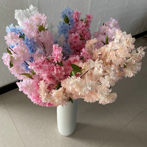 ซูซูเมะ ไอ ซี ซิลค์ วอเตอร์ฟอล ดอกซากุระประดิษฐ์ สีชมพูแชมเปญ สีขาวนม สีชมพูอ่อน สีฟ้าอ่อน สีชมพูเข้ม สำหรับตกแต่งบ้าน - Product Image 1