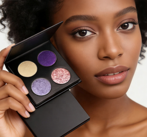 DIY 4 Couleurs Lumineux Néon Glitter Mat Shimmer Palette de Maquillage Poudre Ombre à Paupières Hautement Pigmentée - Product Image 1
