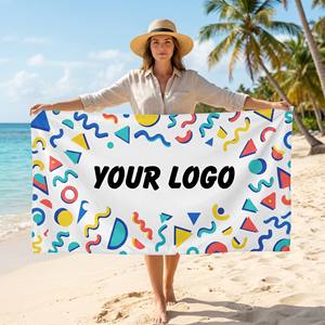 Serviette de plage personnalisée en microfibre de haute qualité, absorbante, à séchage rapide, sans sable, respirante - Product Image 1