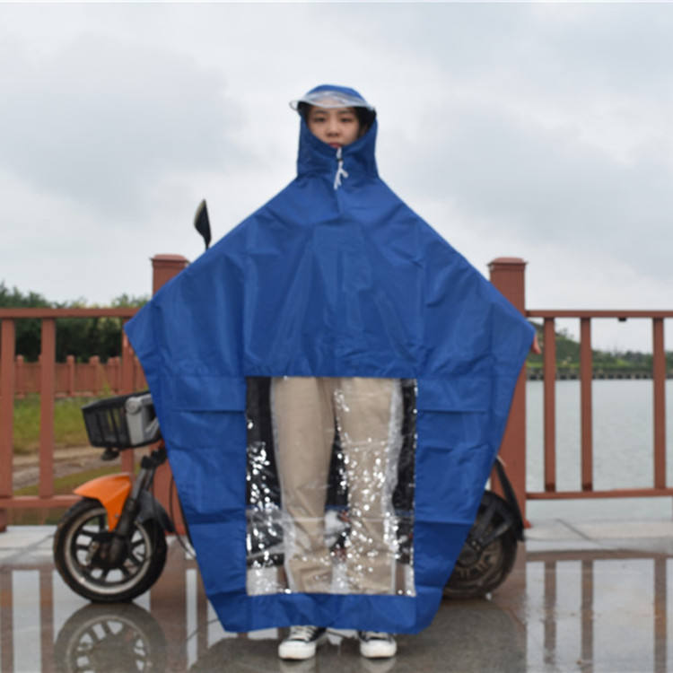 เสื้อกันฝนมอเตอร์ไซค์ไฟฟ้าสีน้ำเงินขนาดใหญ่