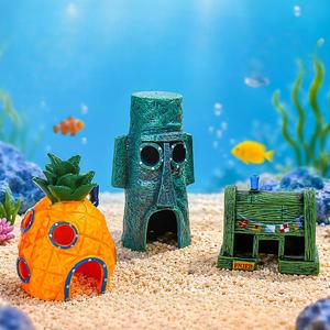 Casa <span class=keywords><strong>de</strong></span> <span class=keywords><strong>Piña</strong></span> No Tóxica PKY, Adorno Decorativo para Acuarios, Cueva Escondite para Betta, Camarones y Peces Pequeños, Cangrejos Ermitaños - Product Image 5
