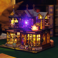 Kit de bricolage maison miniature Magic House en gros, kit de maison miniature DIY, maison de poupée miniature avec éclairage LED décoratif